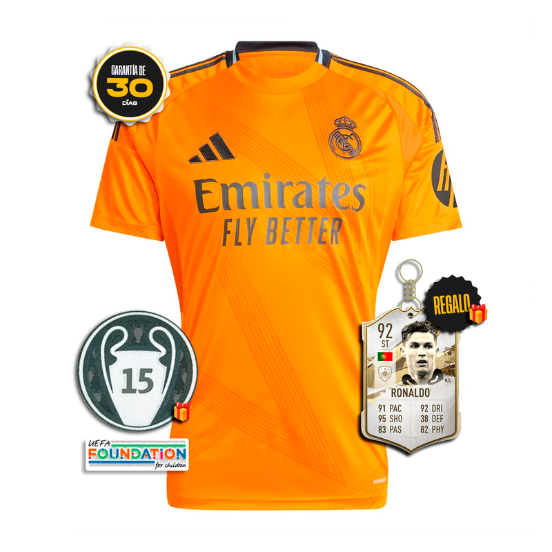 #15 ARDA GULER Camiseta Real Madrid Segunda Equipación Naranja USA TOUR + 5 REGALOS 🎁