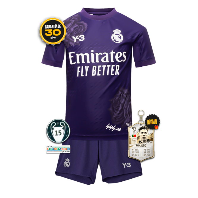 Conjunto Niños Real Madrid Y3 23/24 + 5 REGALOS 🎁