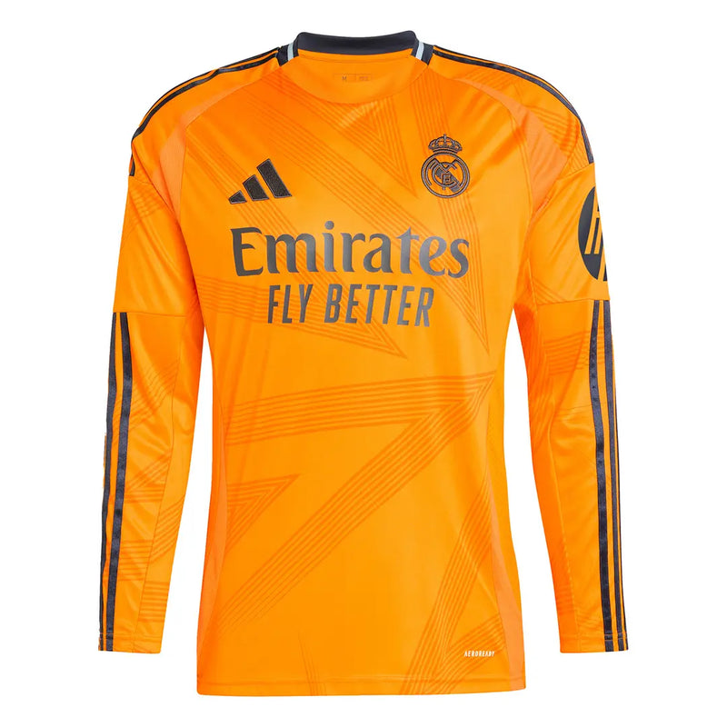 Camiseta Real Madrid Segunda Equipación Naranja 24/25 MANGA LARGA + 5 REGALOS 🎁