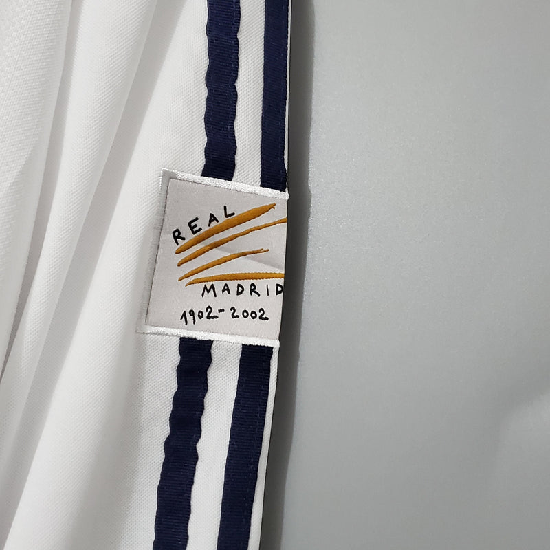 Camiseta Retro Real Madrid Manga Larga 01/02