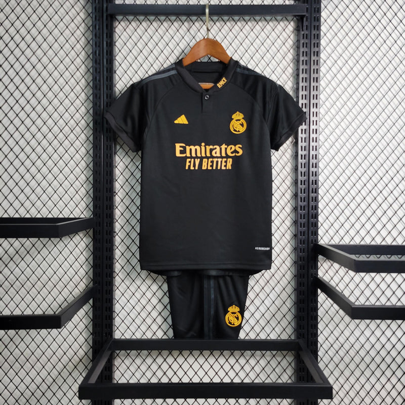 Conjunto Niños Real Madrid Tercera Equipación 23/24 MBAPPÉ 9 + 5 REGALOS 🎁