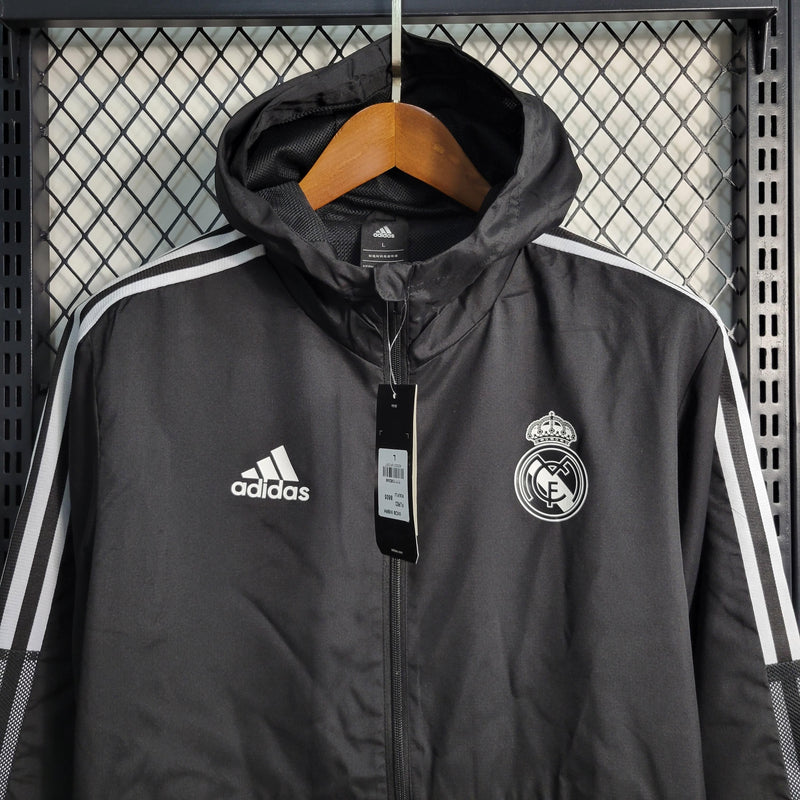 Cortaviento Real Madrid Negro y Blanco 23/24